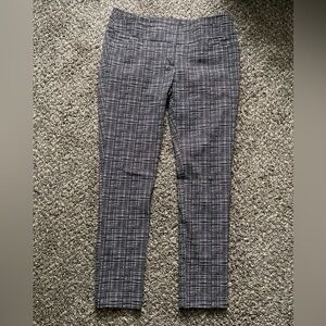 LOFT Black and White Checkered Pants